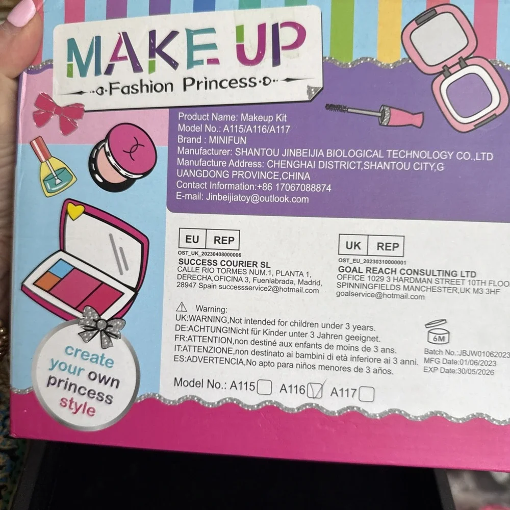 Kids Washable Makeup Girls Toys - Real Makeup Kit for Little Girls, Kid Make4242